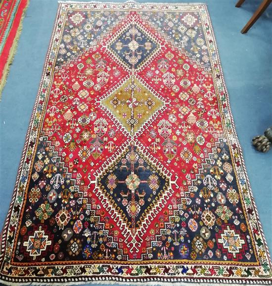 A Shiraz rug 196 x 116cm